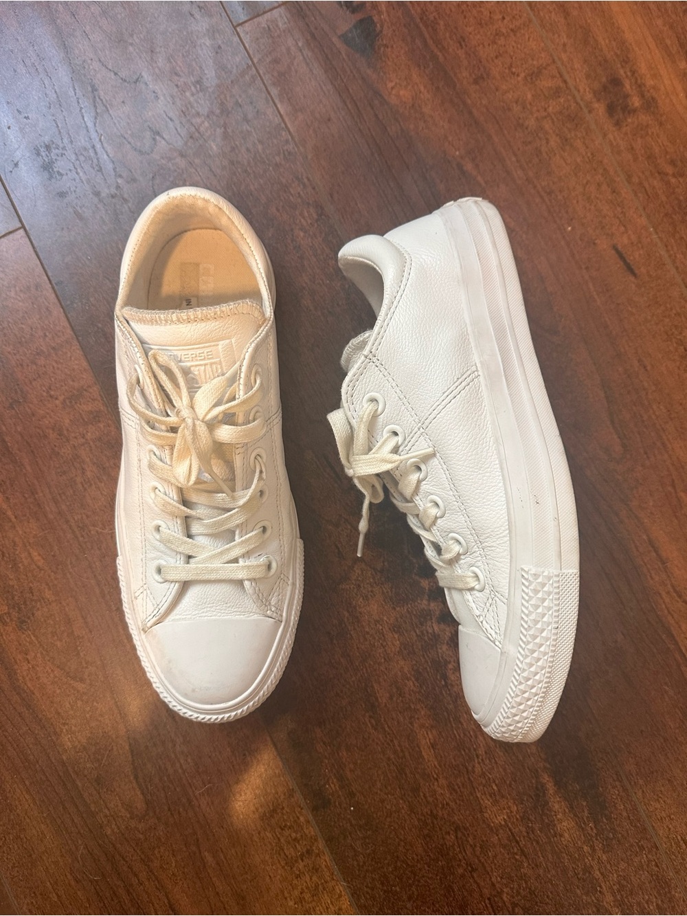 Converse All Star White Leather Sneakers